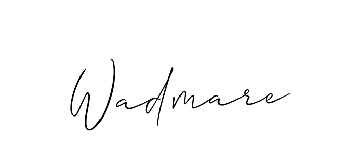 The best way (Allison_Script) to make a short signature is to pick only two or three words in your name. The name Wadmare include a total of six letters. For converting this name. Wadmare signature style 2 images and pictures png