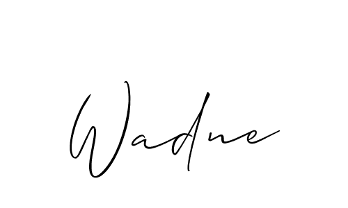 How to Draw Wadne signature style? Allison_Script is a latest design signature styles for name Wadne. Wadne signature style 2 images and pictures png