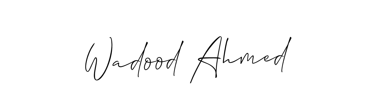 Design your own signature with our free online signature maker. With this signature software, you can create a handwritten (Allison_Script) signature for name Wadood Ahmed. Wadood Ahmed signature style 2 images and pictures png