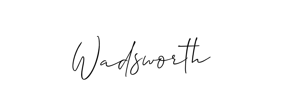 Allison_Script is a professional signature style that is perfect for those who want to add a touch of class to their signature. It is also a great choice for those who want to make their signature more unique. Get Wadsworth name to fancy signature for free. Wadsworth signature style 2 images and pictures png