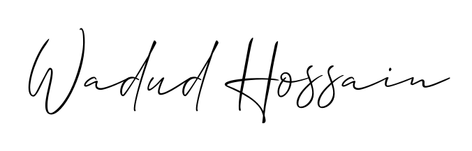 Similarly Allison_Script is the best handwritten signature design. Signature creator online. You can use it as an online autograph creator for name Wadud Hossain. Wadud Hossain signature style 2 images and pictures png