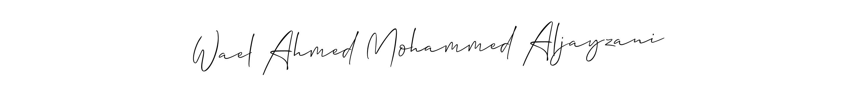 Create a beautiful signature design for name Wael Ahmed Mohammed Aljayzani. With this signature (Allison_Script) fonts, you can make a handwritten signature for free. Wael Ahmed Mohammed Aljayzani signature style 2 images and pictures png