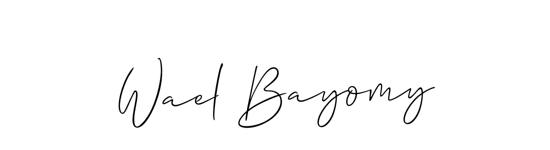 Also You can easily find your signature by using the search form. We will create Wael Bayomy name handwritten signature images for you free of cost using Allison_Script sign style. Wael Bayomy signature style 2 images and pictures png