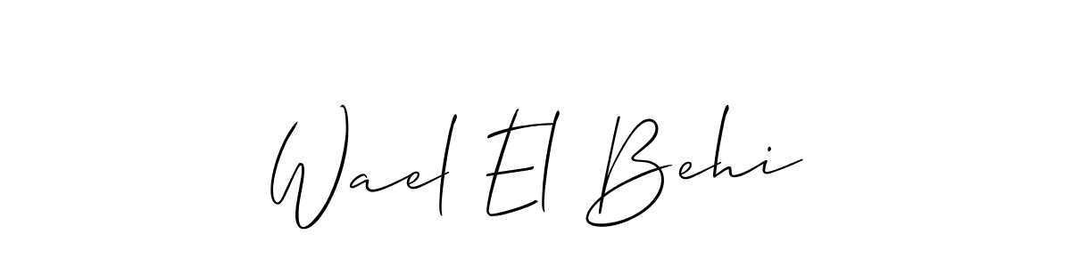 You should practise on your own different ways (Allison_Script) to write your name (Wael El Behi) in signature. don't let someone else do it for you. Wael El Behi signature style 2 images and pictures png