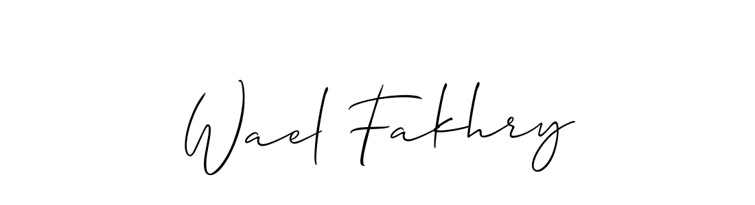 Wael Fakhry stylish signature style. Best Handwritten Sign (Allison_Script) for my name. Handwritten Signature Collection Ideas for my name Wael Fakhry. Wael Fakhry signature style 2 images and pictures png