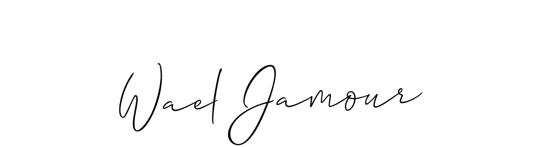 Design your own signature with our free online signature maker. With this signature software, you can create a handwritten (Allison_Script) signature for name Wael Jamour. Wael Jamour signature style 2 images and pictures png