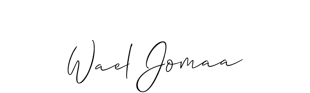 Use a signature maker to create a handwritten signature online. With this signature software, you can design (Allison_Script) your own signature for name Wael Jomaa. Wael Jomaa signature style 2 images and pictures png