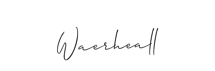 Once you've used our free online signature maker to create your best signature Allison_Script style, it's time to enjoy all of the benefits that Waerheall name signing documents. Waerheall signature style 2 images and pictures png