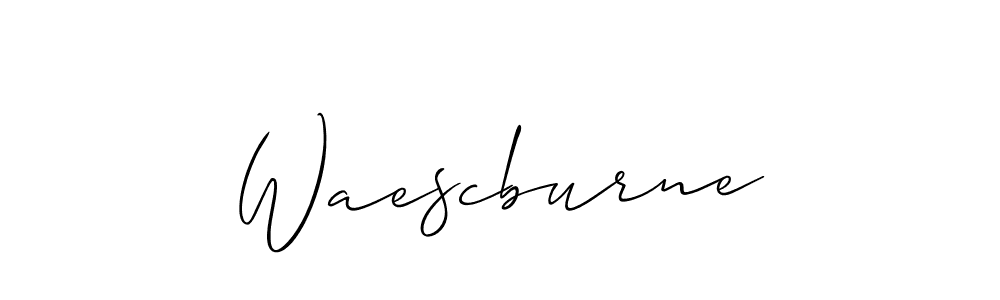 Make a beautiful signature design for name Waescburne. With this signature (Allison_Script) style, you can create a handwritten signature for free. Waescburne signature style 2 images and pictures png