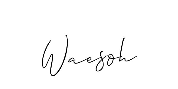 Also we have Waesoh name is the best signature style. Create professional handwritten signature collection using Allison_Script autograph style. Waesoh signature style 2 images and pictures png