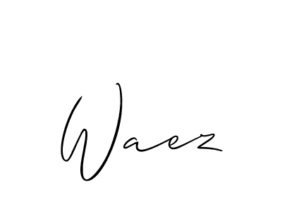 The best way (Allison_Script) to make a short signature is to pick only two or three words in your name. The name Waez include a total of six letters. For converting this name. Waez signature style 2 images and pictures png