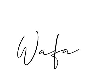 How to make Wafa name signature. Use Allison_Script style for creating short signs online. This is the latest handwritten sign. Wafa signature style 2 images and pictures png