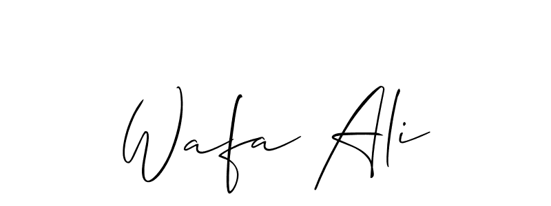 Make a beautiful signature design for name Wafa Ali. Use this online signature maker to create a handwritten signature for free. Wafa Ali signature style 2 images and pictures png