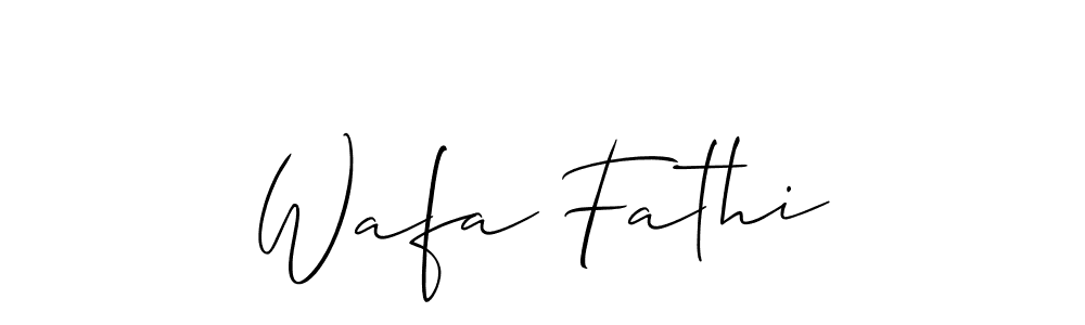 How to Draw Wafa Fathi signature style? Allison_Script is a latest design signature styles for name Wafa Fathi. Wafa Fathi signature style 2 images and pictures png