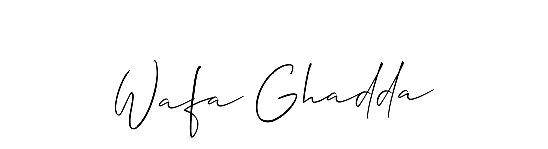 Best and Professional Signature Style for Wafa Ghadda. Allison_Script Best Signature Style Collection. Wafa Ghadda signature style 2 images and pictures png