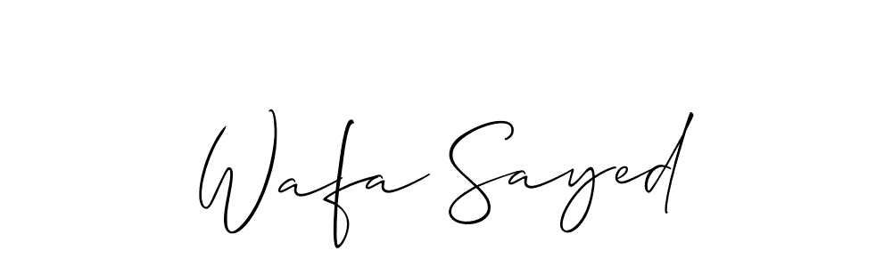 How to make Wafa Sayed signature? Allison_Script is a professional autograph style. Create handwritten signature for Wafa Sayed name. Wafa Sayed signature style 2 images and pictures png