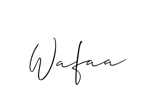 The best way (Allison_Script) to make a short signature is to pick only two or three words in your name. The name Wafaa include a total of six letters. For converting this name. Wafaa signature style 2 images and pictures png