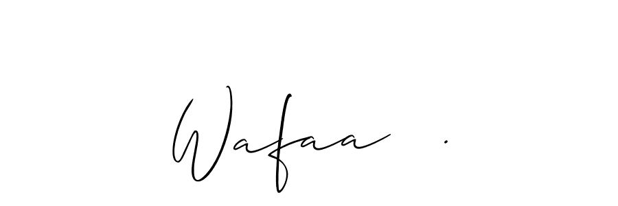 This is the best signature style for the Wafaa   . name. Also you like these signature font (Allison_Script). Mix name signature. Wafaa   . signature style 2 images and pictures png