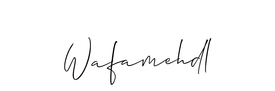 You should practise on your own different ways (Allison_Script) to write your name (Wafamehdl) in signature. don't let someone else do it for you. Wafamehdl signature style 2 images and pictures png