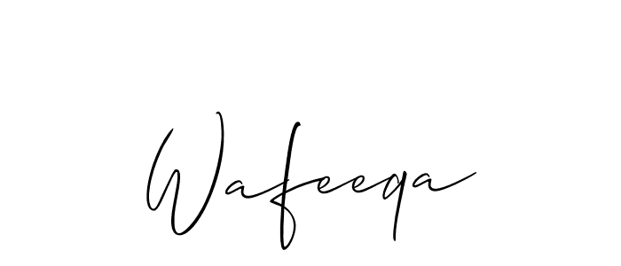 Wafeeqa stylish signature style. Best Handwritten Sign (Allison_Script) for my name. Handwritten Signature Collection Ideas for my name Wafeeqa. Wafeeqa signature style 2 images and pictures png