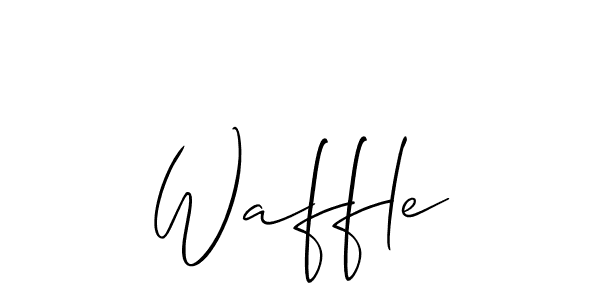 Create a beautiful signature design for name Waffle. With this signature (Allison_Script) fonts, you can make a handwritten signature for free. Waffle signature style 2 images and pictures png