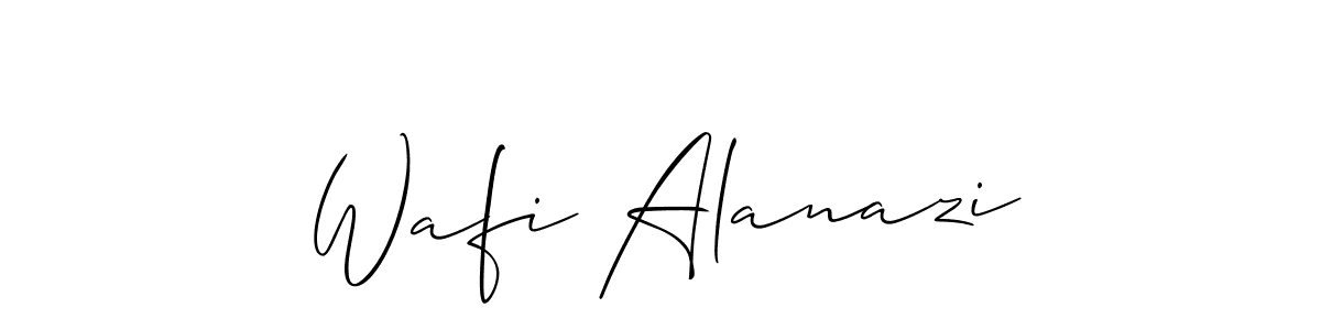 Wafi Alanazi stylish signature style. Best Handwritten Sign (Allison_Script) for my name. Handwritten Signature Collection Ideas for my name Wafi Alanazi. Wafi Alanazi signature style 2 images and pictures png
