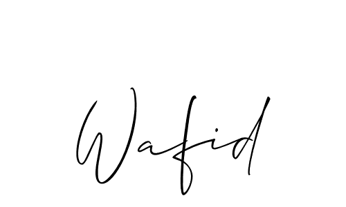 The best way (Allison_Script) to make a short signature is to pick only two or three words in your name. The name Wafid include a total of six letters. For converting this name. Wafid signature style 2 images and pictures png