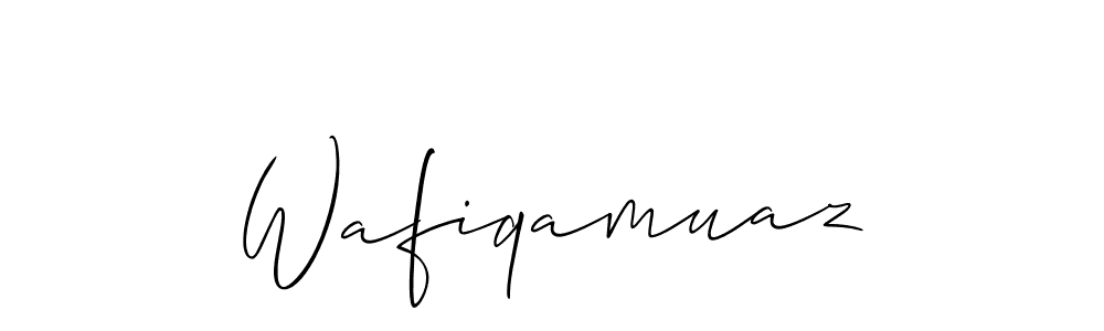 You should practise on your own different ways (Allison_Script) to write your name (Wafiqamuaz) in signature. don't let someone else do it for you. Wafiqamuaz signature style 2 images and pictures png