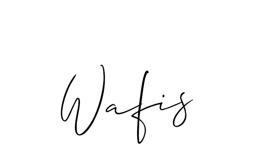 How to make Wafis name signature. Use Allison_Script style for creating short signs online. This is the latest handwritten sign. Wafis signature style 2 images and pictures png