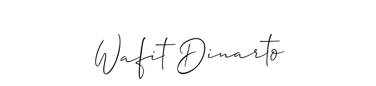 This is the best signature style for the Wafit Dinarto name. Also you like these signature font (Allison_Script). Mix name signature. Wafit Dinarto signature style 2 images and pictures png