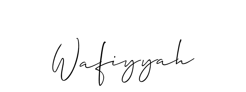 Check out images of Autograph of Wafiyyah name. Actor Wafiyyah Signature Style. Allison_Script is a professional sign style online. Wafiyyah signature style 2 images and pictures png