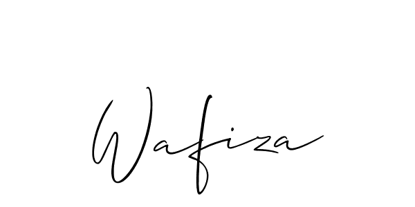Make a beautiful signature design for name Wafiza. With this signature (Allison_Script) style, you can create a handwritten signature for free. Wafiza signature style 2 images and pictures png