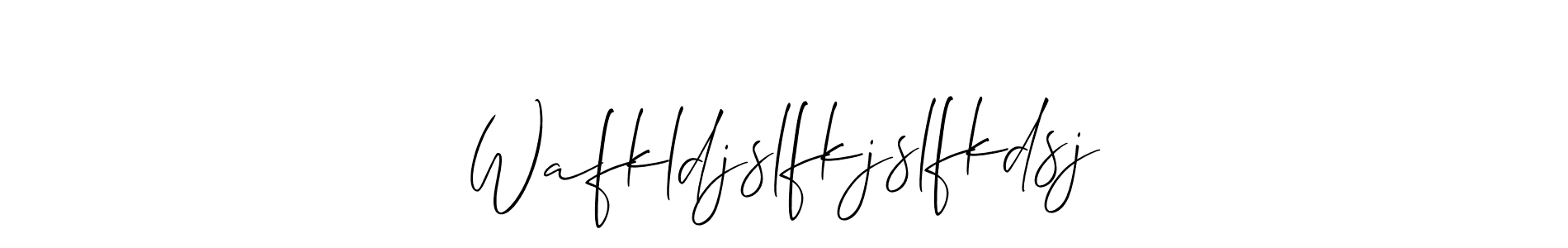 Similarly Allison_Script is the best handwritten signature design. Signature creator online .You can use it as an online autograph creator for name Wafkldjslfkjslfkdsj. Wafkldjslfkjslfkdsj signature style 2 images and pictures png