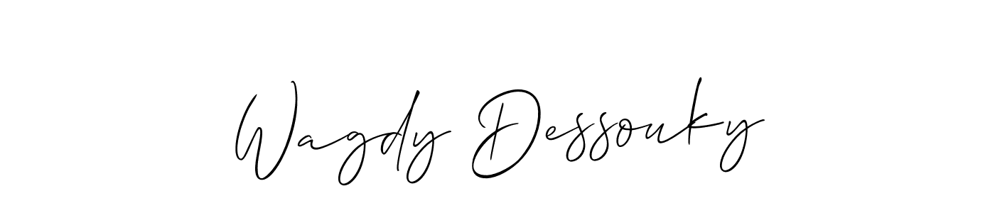 Wagdy Dessouky stylish signature style. Best Handwritten Sign (Allison_Script) for my name. Handwritten Signature Collection Ideas for my name Wagdy Dessouky. Wagdy Dessouky signature style 2 images and pictures png