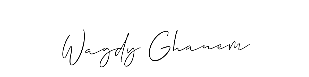 Allison_Script is a professional signature style that is perfect for those who want to add a touch of class to their signature. It is also a great choice for those who want to make their signature more unique. Get Wagdy Ghanem name to fancy signature for free. Wagdy Ghanem signature style 2 images and pictures png