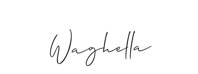Make a beautiful signature design for name Waghella. With this signature (Allison_Script) style, you can create a handwritten signature for free. Waghella signature style 2 images and pictures png