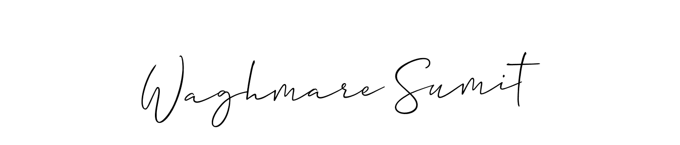 How to make Waghmare Sumit name signature. Use Allison_Script style for creating short signs online. This is the latest handwritten sign. Waghmare Sumit signature style 2 images and pictures png