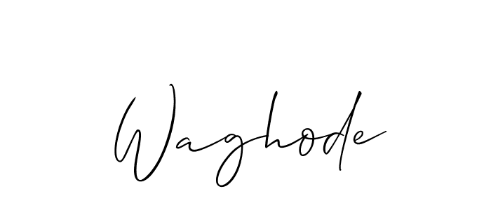 Waghode stylish signature style. Best Handwritten Sign (Allison_Script) for my name. Handwritten Signature Collection Ideas for my name Waghode. Waghode signature style 2 images and pictures png