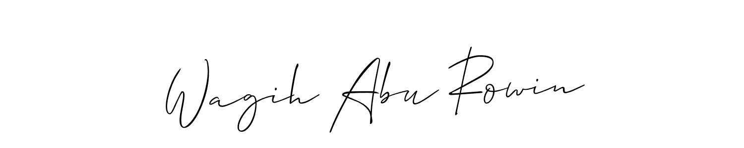 if you are searching for the best signature style for your name Wagih Abu Rowin. so please give up your signature search. here we have designed multiple signature styles  using Allison_Script. Wagih Abu Rowin signature style 2 images and pictures png