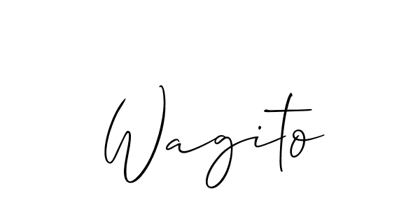 Make a beautiful signature design for name Wagito. With this signature (Allison_Script) style, you can create a handwritten signature for free. Wagito signature style 2 images and pictures png