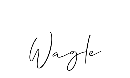 It looks lik you need a new signature style for name Wagle. Design unique handwritten (Allison_Script) signature with our free signature maker in just a few clicks. Wagle signature style 2 images and pictures png