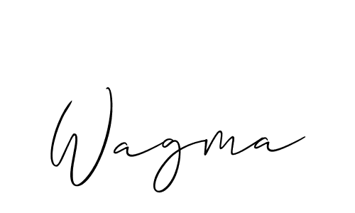 Design your own signature with our free online signature maker. With this signature software, you can create a handwritten (Allison_Script) signature for name Wagma. Wagma signature style 2 images and pictures png