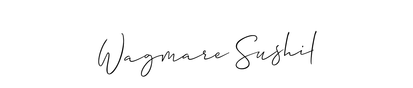 Similarly Allison_Script is the best handwritten signature design. Signature creator online .You can use it as an online autograph creator for name Wagmare Sushil. Wagmare Sushil signature style 2 images and pictures png