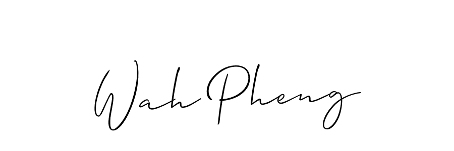 Wah Pheng stylish signature style. Best Handwritten Sign (Allison_Script) for my name. Handwritten Signature Collection Ideas for my name Wah Pheng. Wah Pheng signature style 2 images and pictures png