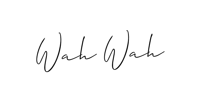 Design your own signature with our free online signature maker. With this signature software, you can create a handwritten (Allison_Script) signature for name Wah Wah. Wah Wah signature style 2 images and pictures png