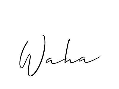 Also You can easily find your signature by using the search form. We will create Waha name handwritten signature images for you free of cost using Allison_Script sign style. Waha signature style 2 images and pictures png