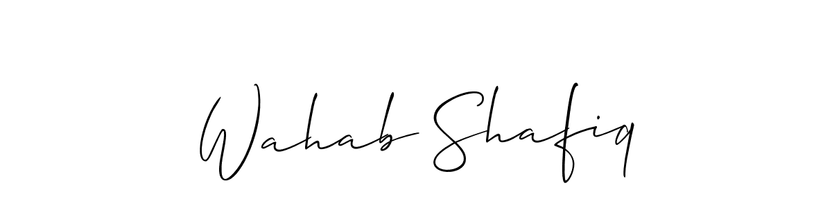 Here are the top 10 professional signature styles for the name Wahab Shafiq. These are the best autograph styles you can use for your name. Wahab Shafiq signature style 2 images and pictures png