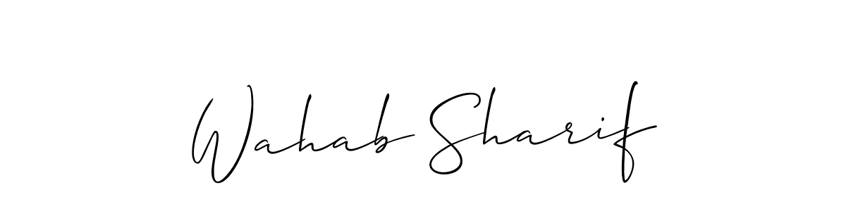 Here are the top 10 professional signature styles for the name Wahab Sharif. These are the best autograph styles you can use for your name. Wahab Sharif signature style 2 images and pictures png