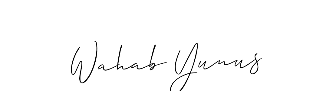 Make a beautiful signature design for name Wahab Yunus. Use this online signature maker to create a handwritten signature for free. Wahab Yunus signature style 2 images and pictures png