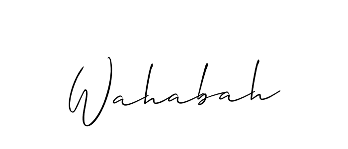 Make a beautiful signature design for name Wahabah. Use this online signature maker to create a handwritten signature for free. Wahabah signature style 2 images and pictures png